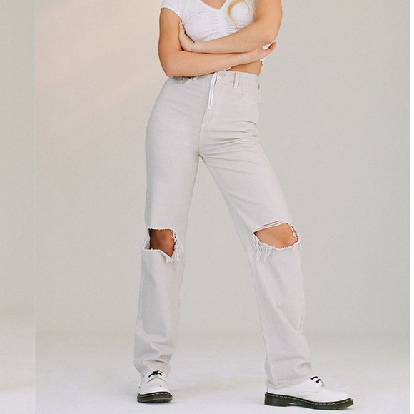 PacSun Denim - PacSun Subtle Gray Distressed 90s Boyfriend Jeans Size 26